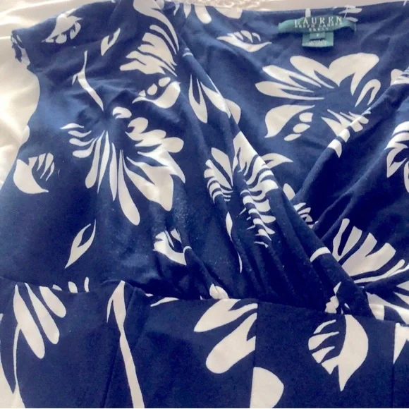 Ralph Lauren Navy Floral print Swing Dress - Picture 2 of 5